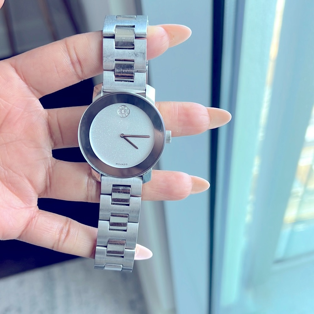 Movado 'Bold' Crystal Marker Bracelet Watch